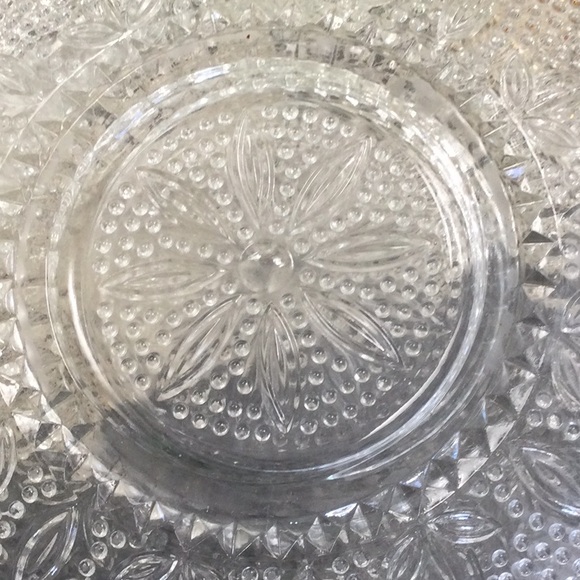 Set of 3 Heritage plates by Federal Glass. Depression glass made 1940-1955 - Picture 5 of 8